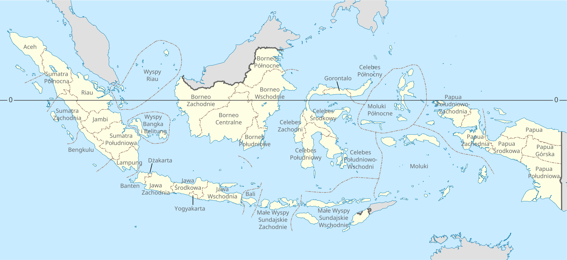 Indonesia, Administrative Divisions Pl Monochrome.svg